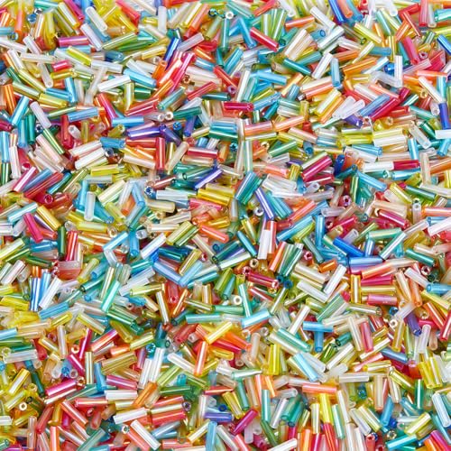 CRAFTYMELODY 4000 Stück Transparente 6.5mm Glasperlen Kleine Röhrenperlen Bulk Für Schmuckherstellung Zubehör DIY Handwerk von CRAFTYMELODY