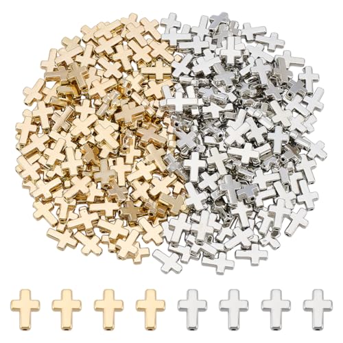 CRAFTYMELODY 440 Stück Kruzifix Kreuz Abstandshalterperlen Kreuzperlen Bulk Kunststoff Heiliger Charme Gold Silber Kruzifix Lose Gebetsperlen Für Armband CRAFTYMELODY 440 Stück Kruzifix Kreuz Abstandshalterperlen Kreuzperlen Bulk Kunststoff Heiliger Charme Gold Silber Kruzifix Lose Gebetsperlen Für Armband von CRAFTYMELODY