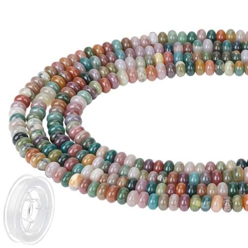 CRAFTYMELODY 4mm Natürliche Indische Achatperlen 2 Stränge Rondelle Simi Edelsteinperlen Masse Mit 20 m Faden Lose Perlen Charms Anhänger Zur Schmuckherstellung CRAFTYMELODY 4mm Natürliche Indische Achatperlen 2 Stränge Rondelle Simi Edelsteinperlen Masse Mit 20 m Faden Lose Perlen Charms Anhänger Zur Schmuckherstellung von CRAFTYMELODY