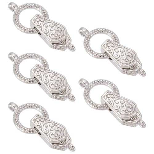 CRAFTYMELODY 5 Stück Faltverschlüsse Messing Platinfarbene Verbindungsverlängerungen Mit Schlaufe 31mm Rechteck Langlebige Plattierte Austauschbare Bügelverschlüsse CRAFTYMELODY 5 Stück Faltverschlüsse Messing Platinfarbene Verbindungsverlängerungen Mit Schlaufe 31mm Rechteck Langlebige Plattierte Austauschbare Bügelverschlüsse von CRAFTYMELODY
