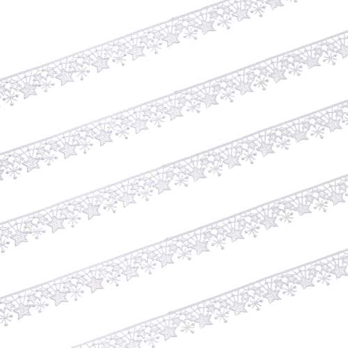 CRAFTYMELODY 5 Yards Weiße Spitzenborte Mit Quastenband Sternrand Dekoratives Polyesterband 20mm Breit Stickerei Zopf Spitzenbesatz Hochzeit Heimdekoration Geschenkverpackung CRAFTYMELODY 5 Yards Weiße Spitzenborte Mit Quastenband Sternrand Dekoratives Polyesterband 20mm Breit Stickerei Zopf Spitzenbesatz Hochzeit Heimdekoration Geschenkverpackung von CRAFTYMELODY