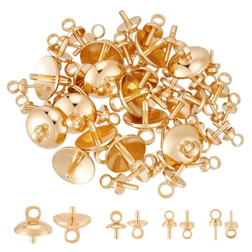 CRAFTYMELODY 56 Stück Ösenstift 4 Stil 24 Karat Vergoldetes Messing Ösenstift Perlenverbinder Für Halb Gebohrte Perlen Charms Anhänger CRAFTYMELODY 56 Stück Ösenstift 4 Stil 24 Karat Vergoldetes Messing Ösenstift Perlenverbinder Für Halb Gebohrte Perlen Charms Anhänger von CRAFTYMELODY