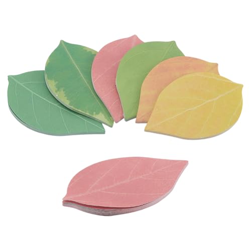 CRAFTYMELODY 6 STÜCK 6 Farben 150 Blatt Blattpapierblock Haftnotizen Niedliche Baumblatt Haftnotizen Papiermemo Selbstklebende Notizaufkleber Tabs von CRAFTYMELODY