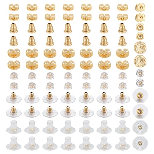 CRAFTYMELODY 6 Stil 96 Teiliges Ohrring Verschluss Set Für Ohrstecker 18K Vergoldete Ohrringverschlüsse Silikon Ohrringverschlüsse Ersatzverschluss Für Ohrringstopper CRAFTYMELODY 6 Stil 96 Teiliges Ohrring Verschluss Set Für Ohrstecker 18K Vergoldete Ohrringverschlüsse Silikon Ohrringverschlüsse Ersatzverschluss Für Ohrringstopper von CRAFTYMELODY