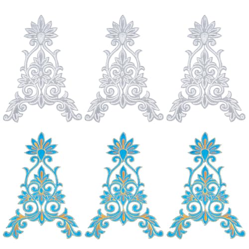 CRAFTYMELODY 6 Stück 2 Farben Pailletten Klassischnbesatz Zum Aufbügeln Applizierte Klassischnflicken Mit Pailletten Klassischnstickerei Zum Aufnähen Verzierungen Für Kleidungsstücke von CRAFTYMELODY