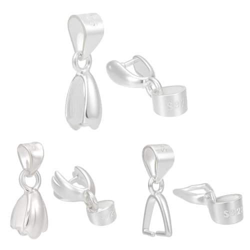 CRAFTYMELODY 6 Stück Klemmverschluss 3 Stil 925 Sterling Silber Druckknopfverschluss Perlenanhänger Verbinder Baumeln Charm Schmuckfund CRAFTYMELODY 6 Stück Klemmverschluss 3 Stil 925 Sterling Silber Druckknopfverschluss Perlenanhänger Verbinder Baumeln Charm Schmuckfund von CRAFTYMELODY