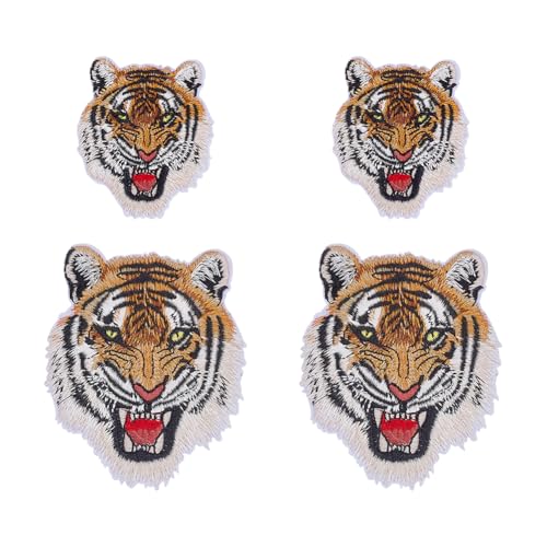 CRAFTYMELODY 6 Stück Tiger Aufnäher Zum Aufbügeln 2 Stile Besticktes Tigerkopf Muster Stickerei Aufnäher Verzierungen Kostümzubehör CRAFTYMELODY 6 Stück Tiger Aufnäher Zum Aufbügeln 2 Stile Besticktes Tigerkopf Muster Stickerei Aufnäher Verzierungen Kostümzubehör von CRAFTYMELODY
