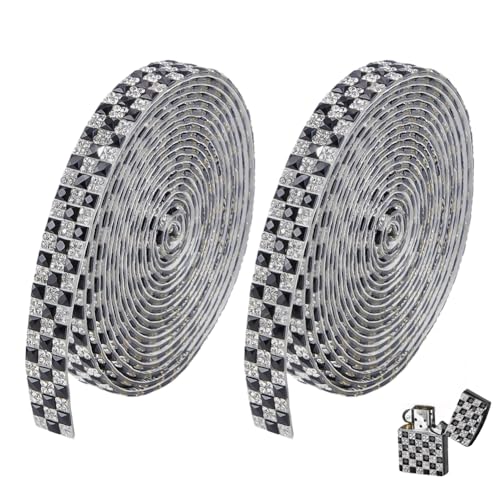 CRAFTYMELODY 6 Yard Strassband Selbstklebender Aufkleber Glas Strassbesatz 11.5mm Breit Schottenmuster Hotfix Band Nähbesatz CRAFTYMELODY 6 Yard Strassband Selbstklebender Aufkleber Glas Strassbesatz 11.5mm Breit Schottenmuster Hotfix Band Nähbesatz von CRAFTYMELODY