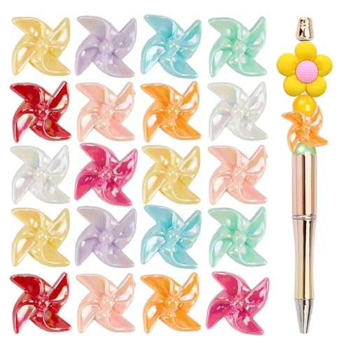 CRAFTYMELODY 60 Stück Fokalperlen Für Stifte Acryl Bunte Windmühlen Fokalperlen Bling Glitzer UV Beschichtung Undurchsichtige Windmühlenperle CRAFTYMELODY 60 Stück Fokalperlen Für Stifte Acryl Bunte Windmühlen Fokalperlen Bling Glitzer UV Beschichtung Undurchsichtige Windmühlenperle von CRAFTYMELODY