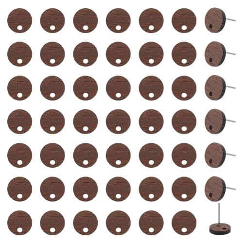 CRAFTYMELODY 60 Stück Holzohrring Befunde Flache Ohrringe Walnussholz Ohrringe 10mm Ohrstecker Flache Runde Ohrringe Mit Schlaufe CRAFTYMELODY 60 Stück Holzohrring Befunde Flache Ohrringe Walnussholz Ohrringe 10mm Ohrstecker Flache Runde Ohrringe Mit Schlaufe von CRAFTYMELODY