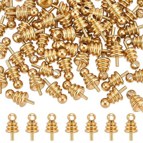 CRAFTYMELODY 60 Stück Messing Stift Bügel Perlen Stiftnägel Ösenstifte Anhänger Anschluss Goldene Stifte Für Die Schmuckherstellung DIY Bastelzubehör von CRAFTYMELODY