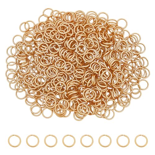 CRAFTYMELODY 600 Stück Biegering 18 Karat Vergoldet Edelstahl Verbindungsringe Bulk Für DIY Schmuckherstellung Zubehörzubehör CRAFTYMELODY 600 Stück Biegering 18 Karat Vergoldet Edelstahl Verbindungsringe Bulk Für DIY Schmuckherstellung Zubehörzubehör von CRAFTYMELODY