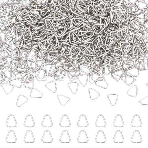 CRAFTYMELODY 600 Stück Dreieckige Offene Biegeringe Edelstahl Schnallenverschlüsse Klemmclip Bügel Hängetropfen Anhänger Runde Kanten Schnallenverbinder CRAFTYMELODY 600 Stück Dreieckige Offene Biegeringe Edelstahl Schnallenverschlüsse Klemmclip Bügel Hängetropfen Anhänger Runde Kanten Schnallenverbinder von CRAFTYMELODY