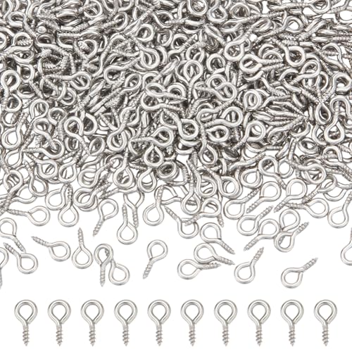 CRAFTYMELODY 600 Stück Edelstahl Schraubenöse Ösenstift Ösenhaken Perlenöse Kleine Ösenschrauben Verbinder Für Die Schmuckherstellung CRAFTYMELODY 600 Stück Edelstahl Schraubenöse Ösenstift Ösenhaken Perlenöse Kleine Ösenschrauben Verbinder Für Die Schmuckherstellung von CRAFTYMELODY