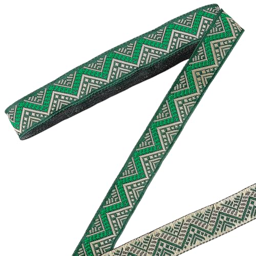 CRAFTYMELODY 7 Yards Jacquardband Im Ethnischen Stil Besticktes Blumenband 3/4 Zoll Vintage Besatz Grüne Stickerei Gewebter Besatz Für Kleidungsdekor CRAFTYMELODY 7 Yards Jacquardband Im Ethnischen Stil Besticktes Blumenband 3/4 Zoll Vintage Besatz Grüne Stickerei Gewebter Besatz Für Kleidungsdekor von CRAFTYMELODY