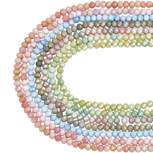 CRAFTYMELODY 784 Stück Facettierte Runde Glasperlen ab Farbe 7 Farben Galvanisierte Glasperlenstränge Verschiedene Schmuck Abstandshalterperlen Zur Schmuckherstellung CRAFTYMELODY 784 Stück Facettierte Runde Glasperlen ab Farbe 7 Farben Galvanisierte Glasperlenstränge Verschiedene Schmuck Abstandshalterperlen Zur Schmuckherstellung von CRAFTYMELODY