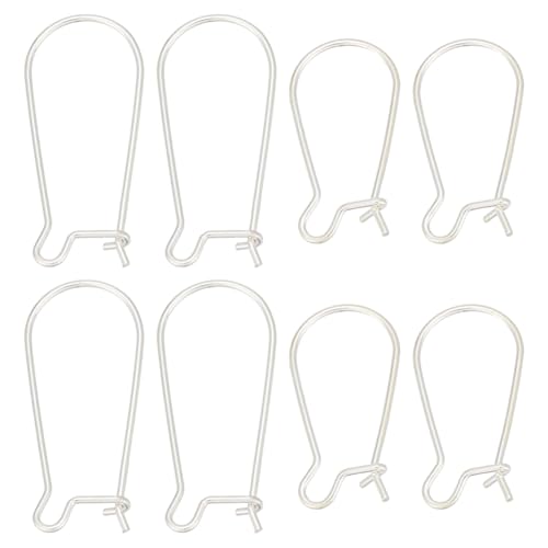CRAFTYMELODY 8 Stück 2 Stile 925 Sterling Silber Ohrringe Haken Ohrhaken Silber Ohrringe Teile Hebel Zurück Baumeln Tropfen Ohrhaken Verbinder von CRAFTYMELODY