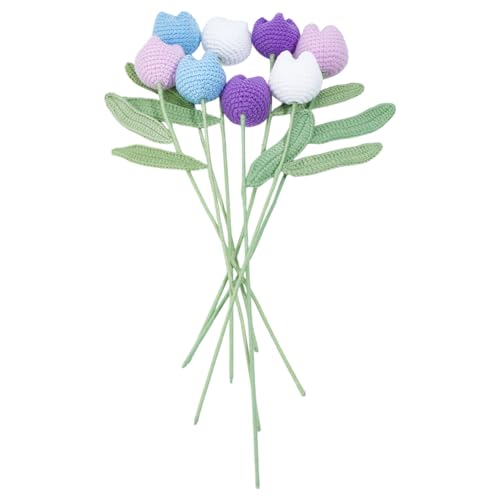 CRAFTYMELODY 8 Stück 4 Farben Häkelblumen Polyester Handarbeit Häkeltulpen Blumen Künstliche Rosa Lila Blau Weiß Gestrickter Tulpenstrauß Für Die Inneneinrichtung CRAFTYMELODY 8 Stück 4 Farben Häkelblumen Polyester Handarbeit Häkeltulpen Blumen Künstliche Rosa Lila Blau Weiß Gestrickter Tulpenstrauß Für Die Inneneinrichtung von CRAFTYMELODY
