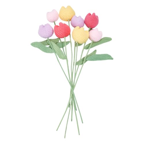 CRAFTYMELODY 8 Stück 4 Farben Häkelblumen Polyester Handarbeit Häkeltulpen Blumen Künstliche Rosa Rot Gelb Gestrickter Tulpenstrauß Für Wohnkultur CRAFTYMELODY 8 Stück 4 Farben Häkelblumen Polyester Handarbeit Häkeltulpen Blumen Künstliche Rosa Rot Gelb Gestrickter Tulpenstrauß Für Wohnkultur von CRAFTYMELODY