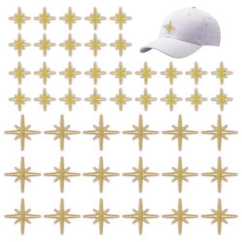 CRAFTYMELODY 80 Stück 2 Stil Stern Bestickte Patches Golden Polyester Achtzackigen Stern Eisen Auf Patches Solide Nähen Auf Reparatur Abzeichen Zierapplikation CRAFTYMELODY 80 Stück 2 Stil Stern Bestickte Patches Golden Polyester Achtzackigen Stern Eisen Auf Patches Solide Nähen Auf Reparatur Abzeichen Zierapplikation von CRAFTYMELODY