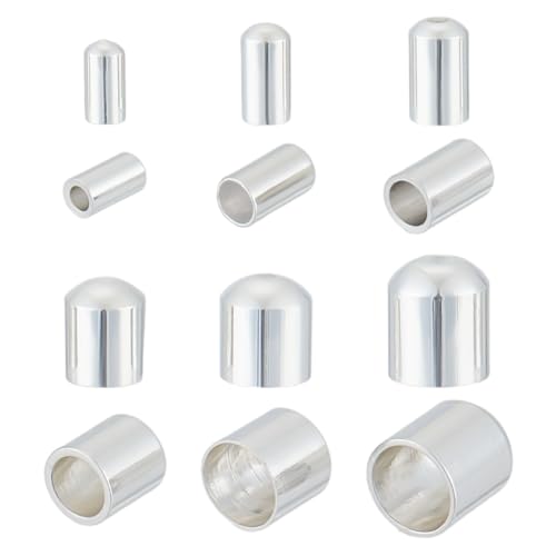 CRAFTYMELODY 84 Stück Kordel Endkappe 6 Stile Endkappe 925 Sterlingsilber Messingrohr Crimpperle Kleine Fass Endkappe Abschlusskappen Perlenkappe CRAFTYMELODY 84 Stück Kordel Endkappe 6 Stile Endkappe 925 Sterlingsilber Messingrohr Crimpperle Kleine Fass Endkappe Abschlusskappen Perlenkappe von CRAFTYMELODY