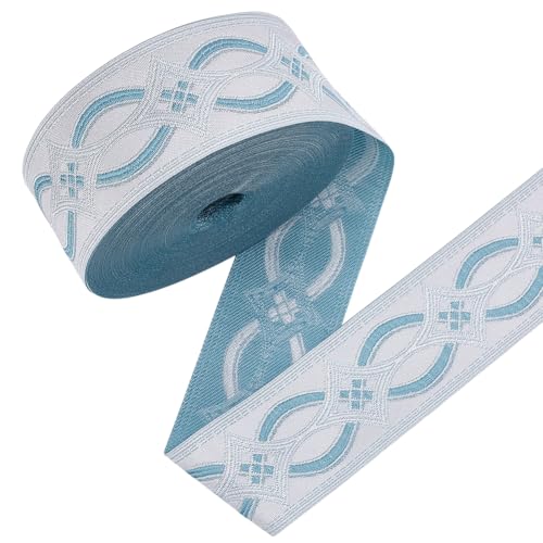 CRAFTYMELODY 9 Yards Jacquard Bandbesatz Rautenmuster Polyesterband Hellgrün Gewebter Stickbesatz 2 Zoll Breit Ethnischer Stil Zum Nähen CRAFTYMELODY 9 Yards Jacquard Bandbesatz Rautenmuster Polyesterband Hellgrün Gewebter Stickbesatz 2 Zoll Breit Ethnischer Stil Zum Nähen von CRAFTYMELODY