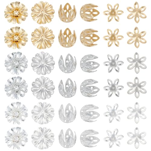 CRAFTYMELODY 90 Stück Blumenperlenkappe 9 Stil Messing Blumenperlen Endkappe Floral Perlen End Spacer Floral Perlenkappe Filigran Zur Schmuckherstellung CRAFTYMELODY 90 Stück Blumenperlenkappe 9 Stil Messing Blumenperlen Endkappe Floral Perlen End Spacer Floral Perlenkappe Filigran Zur Schmuckherstellung von CRAFTYMELODY