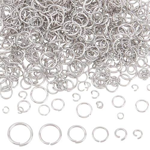 CRAFTYMELODY 900 Stück Biegeringe In 6 Stilen 3/4/5/6/7/8mm 304 offene Biegeringe Aus Edelstahl Zum Verbinden von Starken Schmuckverbindern CRAFTYMELODY 900 Stück Biegeringe In 6 Stilen 3/4/5/6/7/8mm 304 offene Biegeringe Aus Edelstahl Zum Verbinden von Starken Schmuckverbindern von CRAFTYMELODY