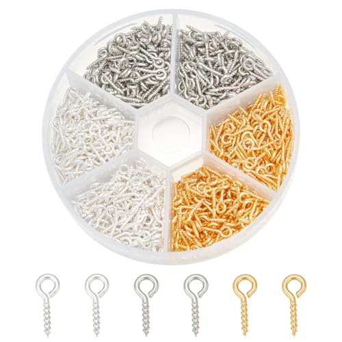 CRAFTYMELODY 900 Stück Schrauböse Pin 3 Farbe Pin Peg Bail Bulk 10? mm Ösenhakenschraube Für Halbgebohrte Perlen Charms Anhänger Verbinder Halskette CRAFTYMELODY 900 Stück Schrauböse Pin 3 Farbe Pin Peg Bail Bulk 10? mm Ösenhakenschraube Für Halbgebohrte Perlen Charms Anhänger Verbinder Halskette von CRAFTYMELODY