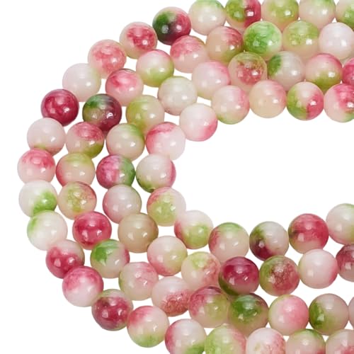 CRAFTYMELODY 96 Stück Runde Natürliche Edelsteinperlen 8.5mm Durchmesser Kristallpolierte Perlen Glatte Weiße Jadeperlen Gefärbte Lose Abstandsperlen CRAFTYMELODY 96 Stück Runde Natürliche Edelsteinperlen 8.5mm Durchmesser Kristallpolierte Perlen Glatte Weiße Jadeperlen Gefärbte Lose Abstandsperlen von CRAFTYMELODY