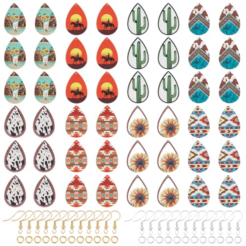 CRAFTYMELODY Set Zur Herstellung Baumelnder Ohrringe Aus Holz Zur Schmuckherstellung Mit 48 Stück 8 Stilen Holzanhänger In Tropfenform 48 Stück Ohrringhaken 100 Stück Biegeringen CRAFTYMELODY Set Zur Herstellung Baumelnder Ohrringe Aus Holz Zur Schmuckherstellung Mit 48 Stück 8 Stilen Holzanhänger In Tropfenform 48 Stück Ohrringhaken 100 Stück Biegeringen von CRAFTYMELODY