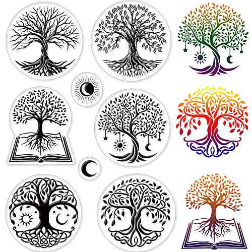craspire Baum des Lebens Durchsichtige Stempel Für Die Kartenherstellung, Dekoration, Scrapbooking, Mond-Silikonstempel Für Grußkarten, Fotoalbum, Tagebuch, Dekoration, DIY-Handwerk craspire Baum des Lebens Durchsichtige Stempel Für Die Kartenherstellung, Dekoration, Scrapbooking, Mond-Silikonstempel Für Grußkarten, Fotoalbum, Tagebuch, Dekoration, DIY-Handwerk von craspire