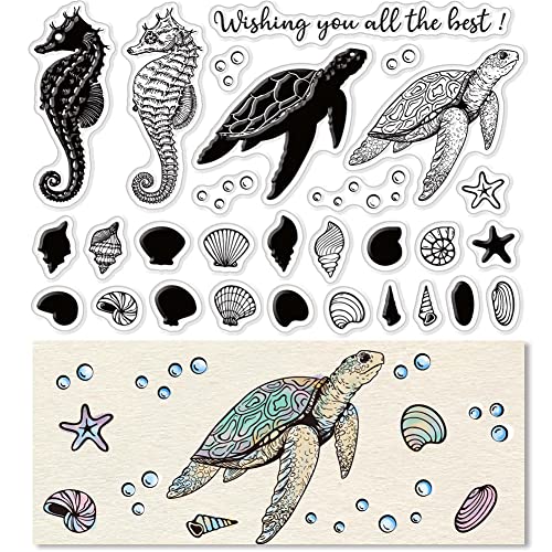 craspire Schildkröten-Klarsichtstempel Für Die Kartenherstellung, Dekoration, Scrapbooking, Seepferdchen-Silikonstempel Für Grußkarten, Fotoalbum, Tagebuch, Dekoration, DIY-Handwerk craspire Schildkröten-Klarsichtstempel Für Die Kartenherstellung, Dekoration, Scrapbooking, Seepferdchen-Silikonstempel Für Grußkarten, Fotoalbum, Tagebuch, Dekoration, DIY-Handwerk von craspire