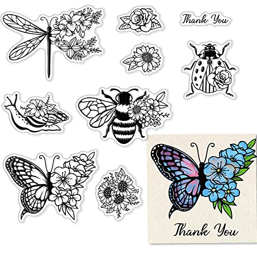 craspire Schmetterlings-Klarsichtstempel Für Die Kartenherstellung, Scrapbooking-Zubehör, Biene Klare Stempel Tiere Schnecke Marienkäfer Transparente Silikonstempel Zum Basteln von Kartenfotoalben craspire Schmetterlings-Klarsichtstempel Für Die Kartenherstellung, Scrapbooking-Zubehör, Biene Klare Stempel Tiere Schnecke Marienkäfer Transparente Silikonstempel Zum Basteln von Kartenfotoalben von craspire