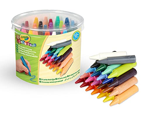 Crayola Mini Kids, Maxi-Wachsmalstifte, Runde Form, 24 Stück, Alter 12 Monate, 24 Farben, 0784 von CRAYOLA