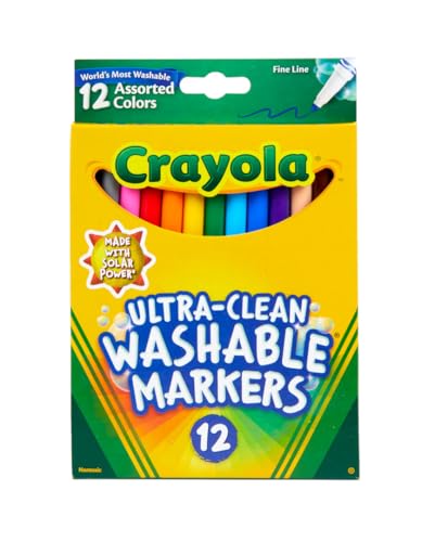 CRAYOLA 58-7813 Filzstifte mit feiner Linie, waschbar, 12 Stück CRAYOLA 58-7813 Filzstifte mit feiner Linie, waschbar, 12 Stück von CRAYOLA