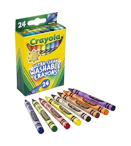 CRAYOLA Abwaschbare Buntstifte, mehrfarbig, 24 Stück (1 Stück) von CRAYOLA