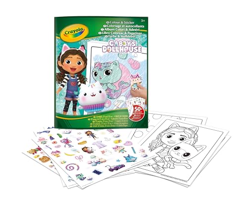 CRAYOLA - Ausmalbuch mit Stickern, 32 Seiten und 4 Stickerbögen zum Thema Gabby's Dollhouse, 04-7025G CRAYOLA - Ausmalbuch mit Stickern, 32 Seiten und 4 Stickerbögen zum Thema Gabby's Dollhouse, 04-7025G von CRAYOLA