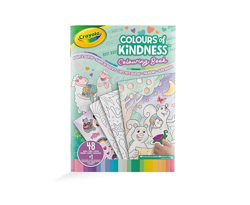 CRAYOLA - Colours of Kindness, Ausmalbuch mit 48 Seiten und 1 Stickerbogen, 25-2737G von CRAYOLA