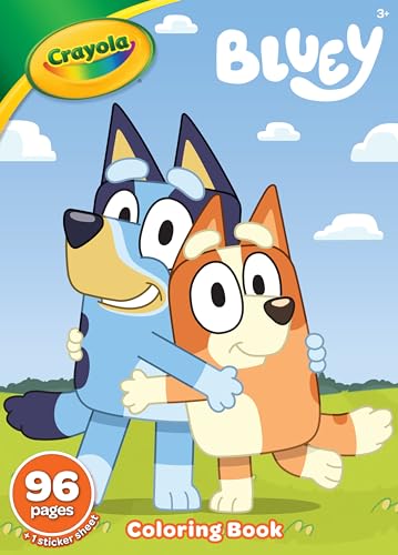 CRAYOLA Malbuch, Blau, 96 Seiten Bluey Malspaß, Stickerbogen, ideal für Kinder ab 3 Jahren CRAYOLA Malbuch, Blau, 96 Seiten Bluey Malspaß, Stickerbogen, ideal für Kinder ab 3 Jahren von CRAYOLA