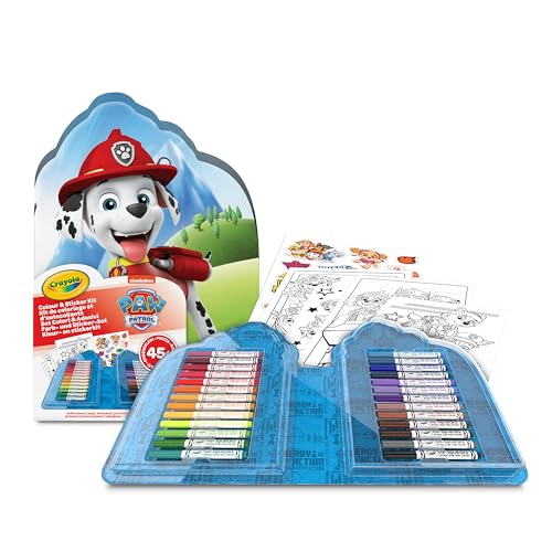CRAYOLA - Paw Patrol Mal- & Stickerkoffer, Set mit Filzstiften, Malvorlagen, Stickern, 45 Stück, Kreatives Geschenk für Kinder, ab 5 Jahren, 04-0783 CRAYOLA - Paw Patrol Mal- & Stickerkoffer, Set mit Filzstiften, Malvorlagen, Stickern, 45 Stück, Kreatives Geschenk für Kinder, ab 5 Jahren, 04-0783 von CRAYOLA