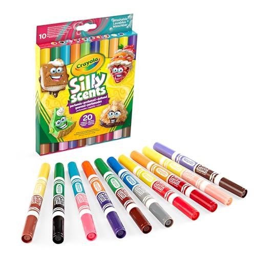 Crayola - Silly Scents, abwaschbare Duft-Filzstifte mit Maxi-Doppelspitze, 10er-Pack, 20 Farben und 20 Düfte, für Schule und Freizeit, ab 3 Jahren, 58-8344 Crayola - Silly Scents, abwaschbare Duft-Filzstifte mit Maxi-Doppelspitze, 10er-Pack, 20 Farben und 20 Düfte, für Schule und Freizeit, ab 3 Jahren, 58-8344 von CRAYOLA