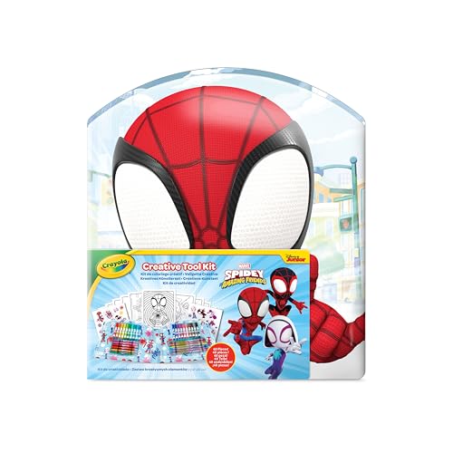 CRAYOLA - Spidey-Kreativkoffer, 40-teilig, tragbares Malset mit abwaschbaren Filzstiften, Buntstiften, Wachsmalstiften, Ausmalblättern und Stickern, 04-4017 CRAYOLA - Spidey-Kreativkoffer, 40-teilig, tragbares Malset mit abwaschbaren Filzstiften, Buntstiften, Wachsmalstiften, Ausmalblättern und Stickern, 04-4017 von CRAYOLA