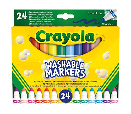 Crayola Filzstifte Kinder Auswaschbar, Malstifte Set In 24 Verschiedenen Farbtönen, Ungiftige Filzstifte Mit Konischer Spitze, Bastel Set, Fasermaler Kinder, Malstifte Ab 3 Jahre Crayola Filzstifte Kinder Auswaschbar, Malstifte Set In 24 Verschiedenen Farbtönen, Ungiftige Filzstifte Mit Konischer Spitze, Bastel Set, Fasermaler Kinder, Malstifte Ab 3 Jahre von CRAYOLA