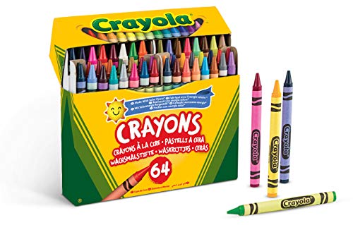 Crayola Wachsmalstifte Kinder, Malstifte für Kinder in 64 verschiedenen Farbtönen, Ungiftige Wachsmalkreiden, Bastel Set, Farbstifte Kinder, Kinderspielzeug ab 3 Jahre von CRAYOLA