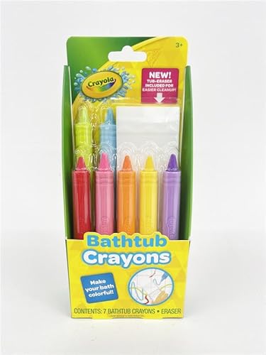 Crayola Badewannenmalstifte, 7 Stück, mit Radiergummi, waschbares Malset und leicht zu reinigender Radiergummi, Glühwürmchenrot, Himmelblau und weitere Favoriten, Geschenk für kreative Kinder Crayola Badewannenmalstifte, 7 Stück, mit Radiergummi, waschbares Malset und leicht zu reinigender Radiergummi, Glühwürmchenrot, Himmelblau und weitere Favoriten, Geschenk für kreative Kinder von CRAYOLA
