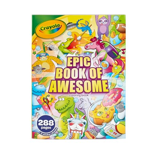 Crayola Epic Book of Awesome, All-in-One Coloring Book Set, 288 Animal Coloring Pages, Gift for Kids, Age 3, 4, 5, 6 von CRAYOLA