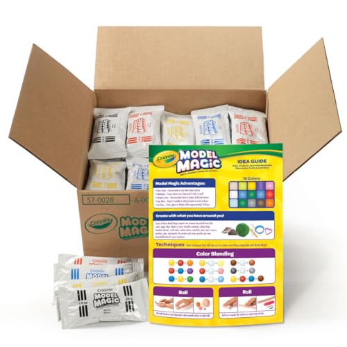 Crayola Model Magic Modelliermasse (30 Stück), Alternative, lufttrocknend, Kinderkunst und Handwerk, Klassenzimmer-Zubehör für Lehrer, 15 Farben, 28 g von CRAYOLA