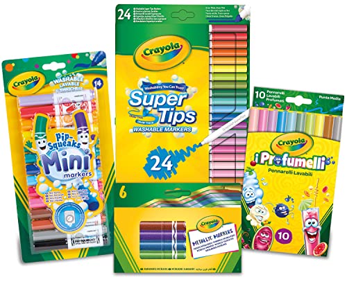 Crayola - Super Filzstift Set, Kreative Aktivität für Haus und Schule, Geschenk für Kinder, ab 6 Jahren Crayola - Super Filzstift Set, Kreative Aktivität für Haus und Schule, Geschenk für Kinder, ab 6 Jahren von CRAYOLA