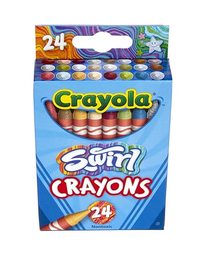 Crayola Swirl Buntstifte (24 Karat), Kinderkreiden, mehrfarbig, Regenbogenfarben, ideal für Kunstprojekte für Kinder, ungiftig, ab 3 Jahren von CRAYOLA